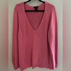 Lane Bryant Pink Knit Sweater